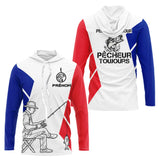 Polo Pêche Blanc Personnalisé - Style Drapeau France - LH