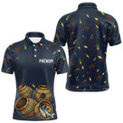 Polo Pêche Bleu Marine - Motif Leurres & Nasses Personnalisé - Polo Homme