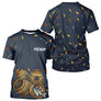 Polo Pêche Bleu Marine - Motif Leurres & Nasses Personnalisé - T-Shirt Homme