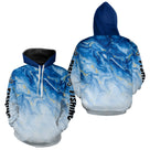 Polo Pêche Bleu Océan & Or Respirant - Style Technique & Tendance - Hoodie Homme