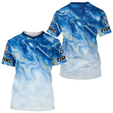 Polo Pêche Bleu Océan & Or Respirant - Style Technique & Tendance - T-Shirt Homme