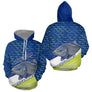 Polo Pêche Bleu Vert Fluo Personnalisable - Équipement Carpfishing - Hoodie Homme