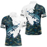 Polo Pêche Brochet Blanc & Bleu - Sportif Homme - Polo Homme