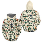Polo Pêche & Camping Personnalisé Beige - Style Vintage Outdoor - Zippé Hoodie Homme
