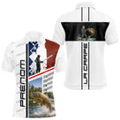 Polo Pêche Carpe Blanc Noir - Design La France Personnalisé -  Polo Homme