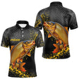 Polo Pêche Carpiste Homme - Personnalisé Noir & Or - Polo Homme