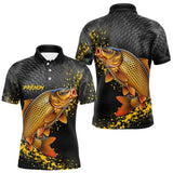 Polo Pêche Carpiste Homme - Personnalisé Noir & Or - Polo Homme