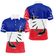 Polo Pêche Drapeau Français - Blanc Rouge Bleu Personnalisé - Polo Homme