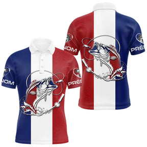 Polo Pêche Drapeau Français - Passion Carnassier - Homme Polo 