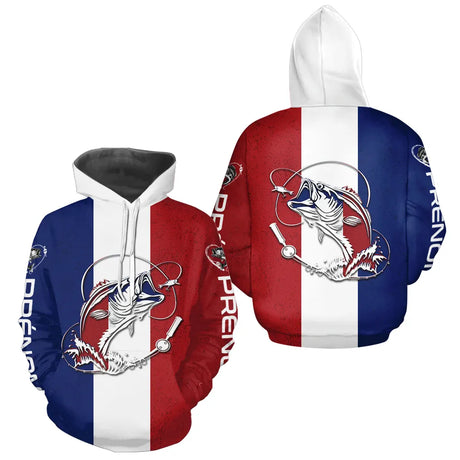 Polo Pêche Drapeau Français - Passion Carnassier - Hoodie Homme