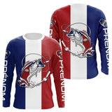 Polo Pêche Drapeau Français - Passion Carnassier - Long Sleeves Homme