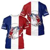 Polo Pêche Drapeau Français - Passion Carnassier - T-Shirt Homme