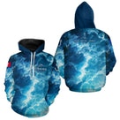Polo Pêche Homme - Motif Océan & Drapeau Français - Hoodie Homme