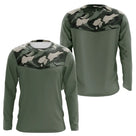 Polo Pêche Homme Camouflage Vert Kaki - Style Élégance Outdoor - Long Sleeves 