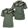 Polo Pêche Homme Camouflage Vert Kaki - Style Élégance Outdoor - T-Shirt