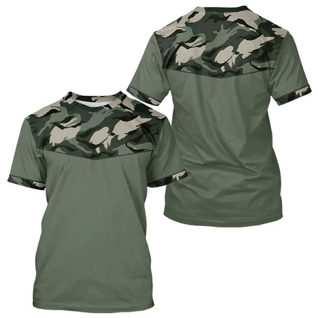 Polo Pêche Homme Camouflage Vert Kaki - Style Élégance Outdoor - T-Shirt