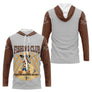 Polo Pêche Homme Gris & Marron - Fishing Club- Long Sleeves Hoodie Homme