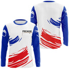 Polo Pêche Homme Personnalisé - Drapeau Français Tricolore - Anti UV Shirt 