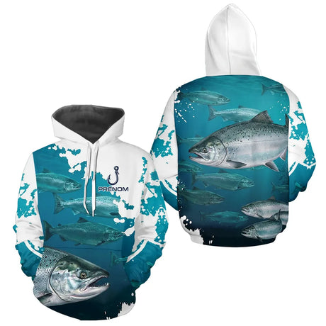 Polo Pêche Homme Personnalisé - Saumon Bleu Passionné - Hoodie Homme