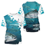 Polo Pêche Homme Personnalisé - Saumon Bleu Passionné - T-Shirt Homme