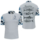 Polo Pêche Personnalisé - "Bon Pêcheur Connaît Son Poisson" - Polo Zippe Homme