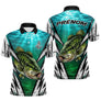 Polo Pêche Personnalisé Black Bass - Carnassier Turquoise Homme - Polo Homme