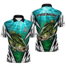 Polo Pêche Personnalisé Black Bass - Carnassier Turquoise Homme - Polo Homme