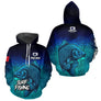 Polo Pêche Personnalisé Surf Fishing - Bleu Et Vert Style - Hoodie Homme