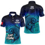 Polo Pêche Personnalisé Surf Fishing - Bleu Et Vert Style - Polo Homme