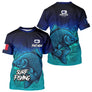 Polo Pêche Personnalisé Surf Fishing - Bleu Et Vert Style - T-Shirt Homme