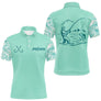 Polo Pêche Personnalisé Vert d'Eau - Black Bass - Polo Homme