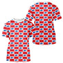Polo Pêche Rouge & Bleu Carreau - Design Sportif - T-Shirt Homme