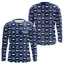 Polo Pêche Sur Mesure Personnalisé Prénom – Bleu Marine & Blanc - Long Sleeves Homme