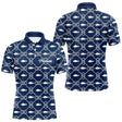 Polo Pêche Sur Mesure Personnalisé Prénom – Bleu Marine & Blanc - Polo Homme