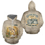 Polo Pêche Vintage Beige Personnalisé - Motif Truite - Hoodie Homme
