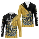 Polo Pêcheur 3D Homme Personnalisé - Noir & Jaune Tenue Sportif - Sweat Homme