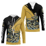 Polo Pêcheur 3D Homme Personnalisé - Noir & Jaune Tenue Sportif - Sweat Homme