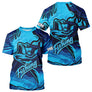 Polo Pêcheur Bass Bleu 3D - Design Sportive Personnalisé - T-Shirt Homme