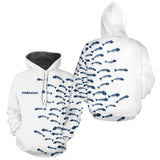 Polo Pêcheur Blanc Arêtes de Poisson Personnalisé - Hoodie Homme