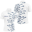 Polo Pêcheur Blanc Arêtes de Poisson Personnalisé - Polo Homme