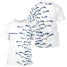 Polo Pêcheur Blanc Arêtes de Poisson Personnalisé - T-Shirt Homme