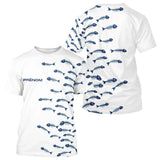 Polo Pêcheur Blanc Arêtes de Poisson Personnalisé - T-Shirt Homme