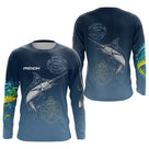 Polo Pêcheur Bleu Marlin & Mahi Mahi - Homme Personnalisé - Long Sleeves Homme