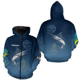 Polo Pêcheur Bleu Marlin & Mahi Mahi - Homme Personnalisé - Zippé Hoodie Homme