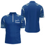 Polo Pêcheur Bleu Personnalisé - Motif Cœur - Polo Zippé Homme