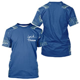 Polo Pêcheur Bleu Personnalisé - Motif Cœur - T-Shirt Homme