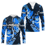 Polo Pêcheur Bleu Personnalisable - Motif Hameçon Homme - Long Sleeves Hoodie Homme