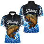 Polo Pêcheur Carpiste 3D - Bleu et Noir Spectaculaire - Polo Homme
