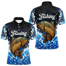 Polo Pêcheur Carpiste 3D - Bleu et Noir Spectaculaire - Polo Homme