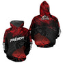 Polo Pêcheur Club Carpe - Motif Vagues Rouge Personnalisé - Hoodie Homme